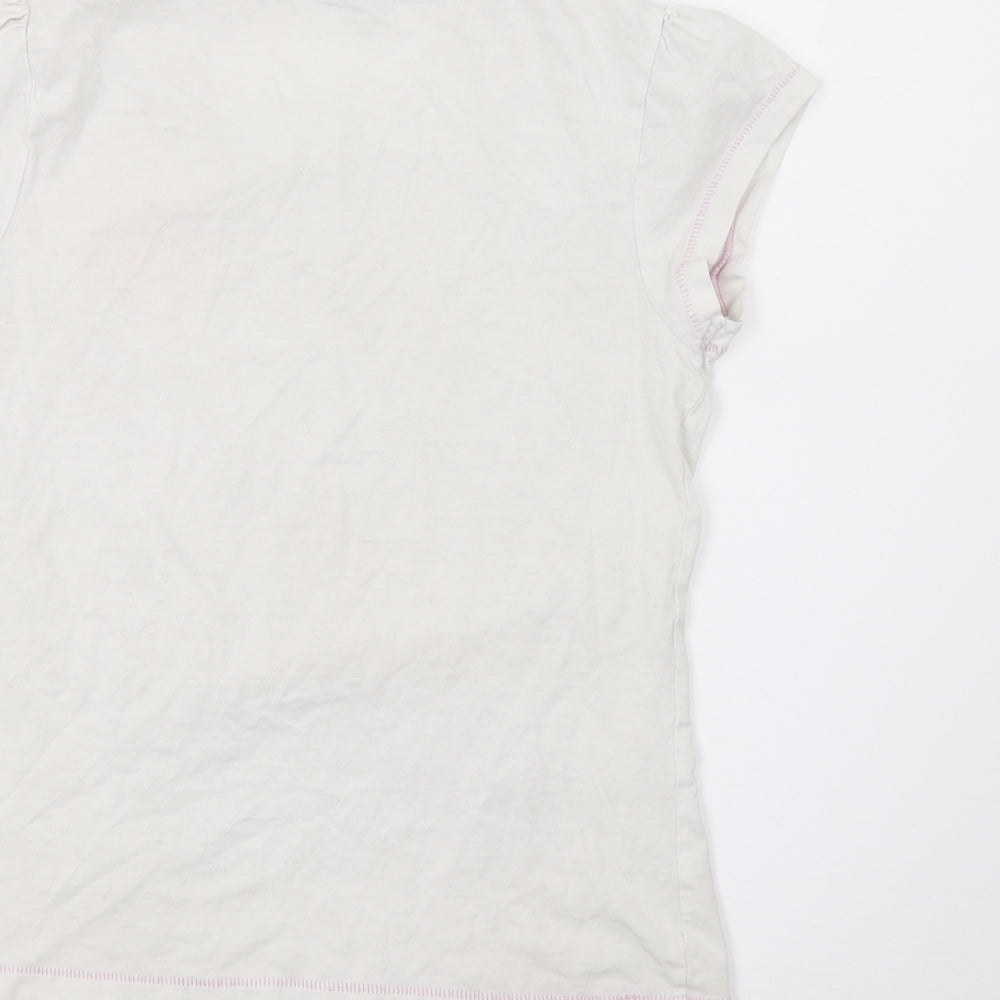 George Girls White  Jacquard Basic T-Shirt Size 12-13 Years