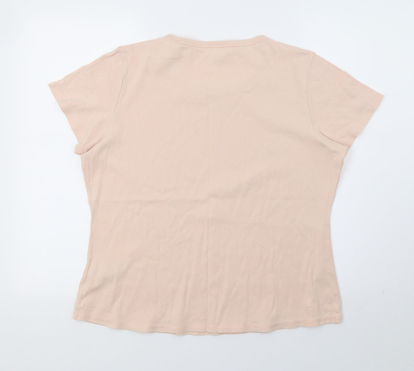 M&S Womens Pink  Jersey Basic T-Shirt Size 18