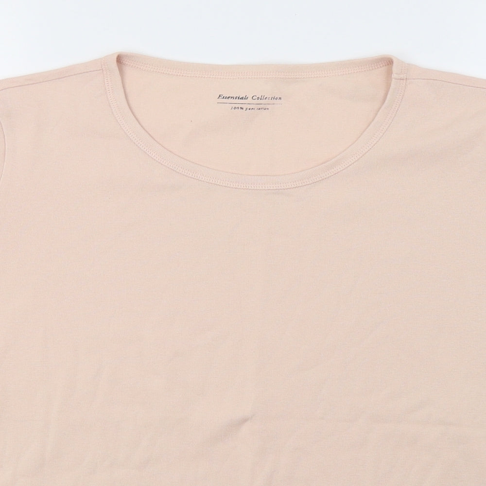 M&S Womens Pink  Jersey Basic T-Shirt Size 18