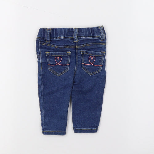 Earlydays Girls Blue  Damask  Jeans Size 0-3 Months