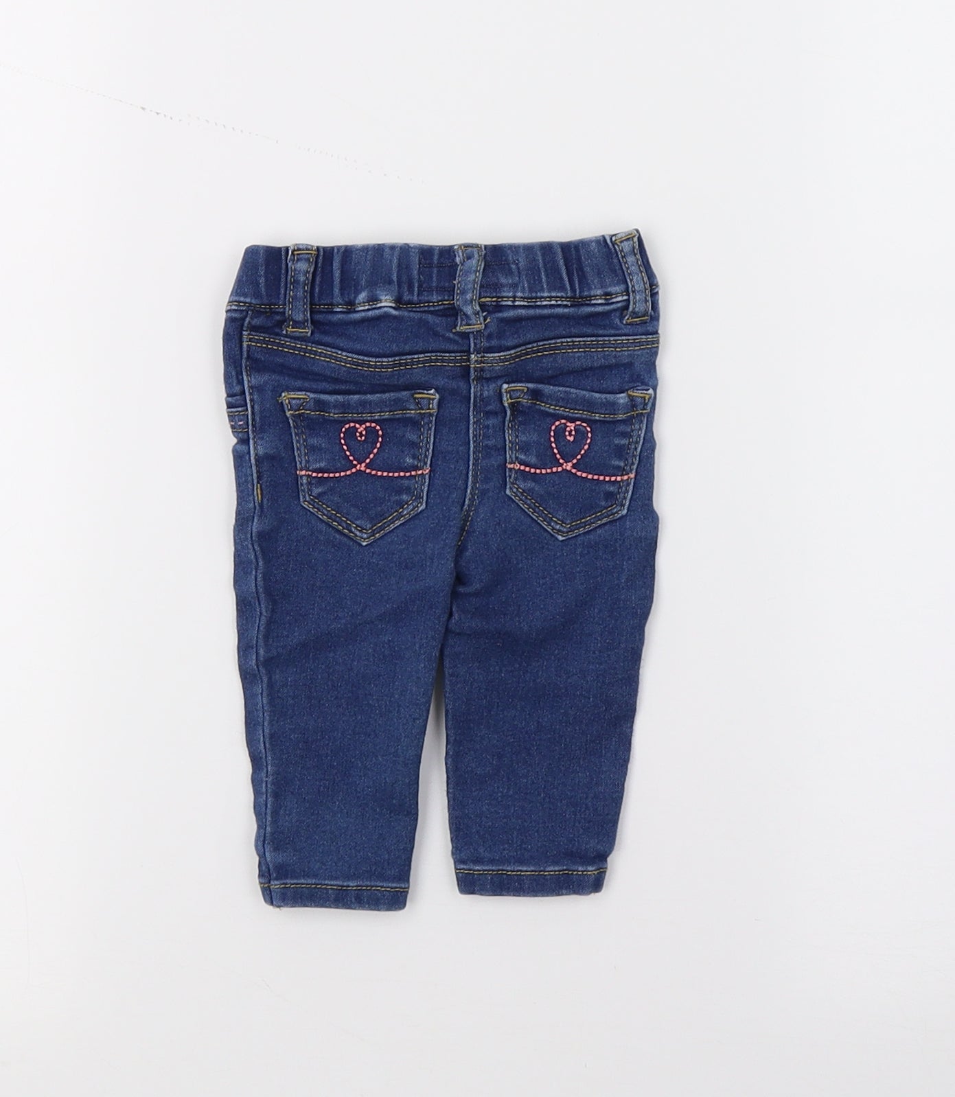 Earlydays Girls Blue  Damask  Jeans Size 0-3 Months