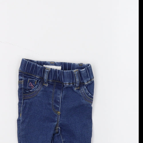 Earlydays Girls Blue  Damask  Jeans Size 0-3 Months