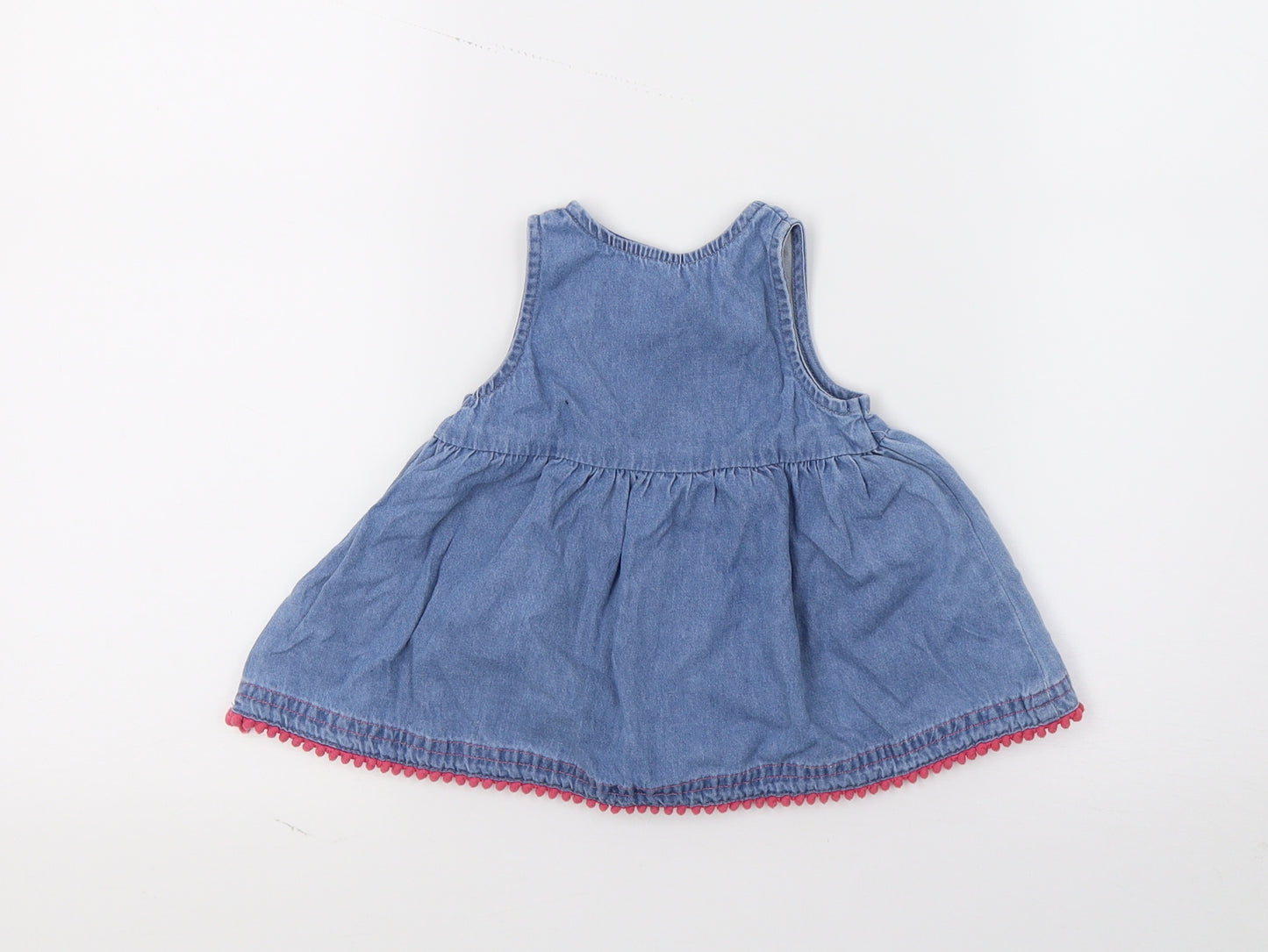 Nutmeg Girls Blue   Pinafore/Dungaree Dress  Size Newborn