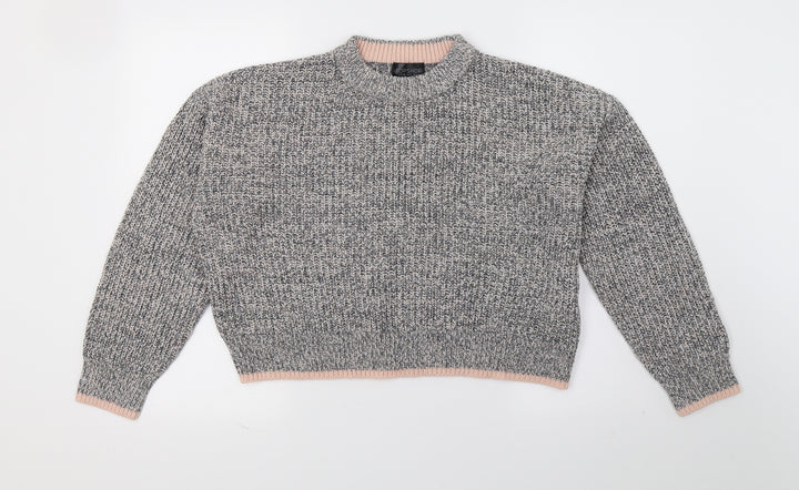 Topshop Womens Grey Knit Pullover Jumper Size 10