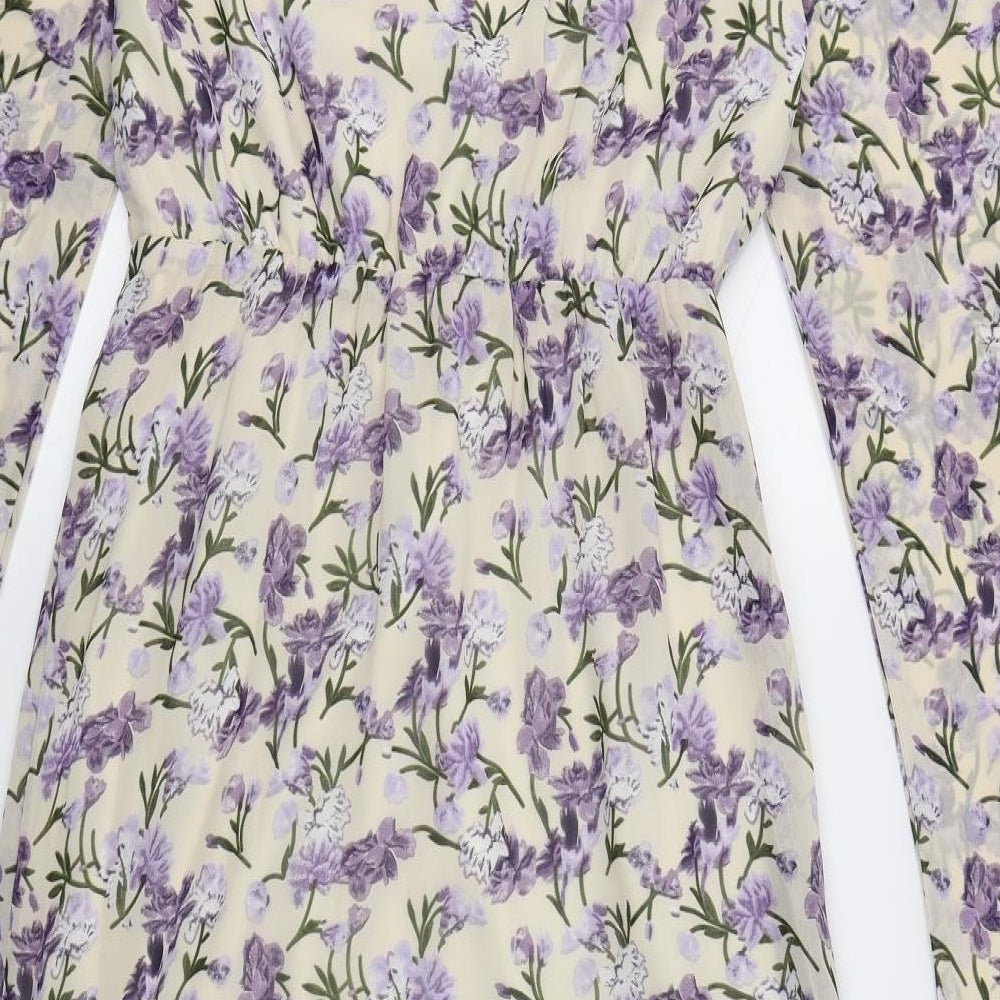 Missguided Womens Multicoloured Floral  Fit & Flare  Size 8