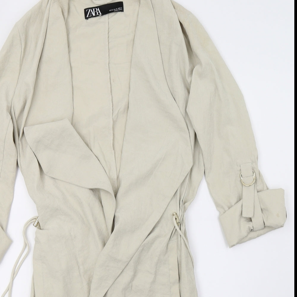 Zara Womens Beige   Overcoat Coat Size XS