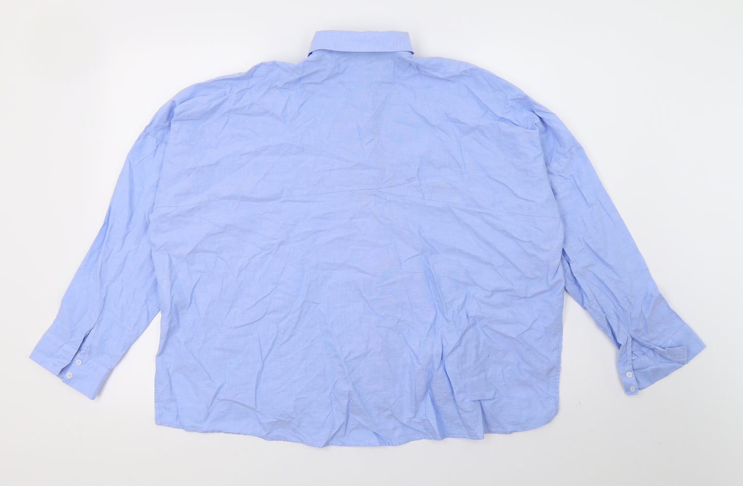 Zara Womens Blue   Basic Button-Up Size M