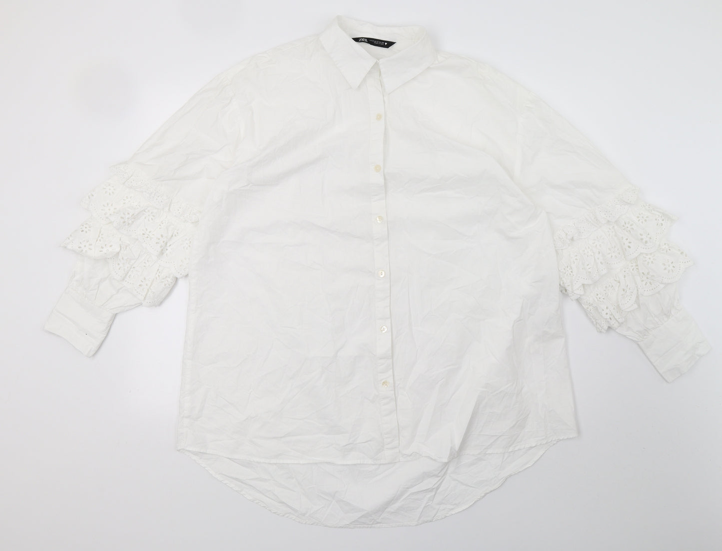 Zara Womens White   Basic Button-Up Size S