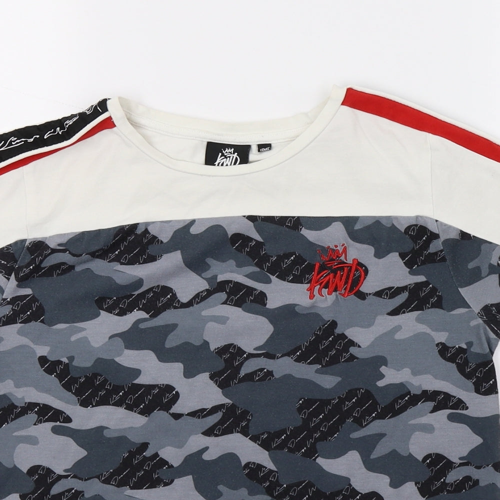 KWD Boys Multicoloured Camouflage Jersey Basic T-Shirt Size 12-13 Years