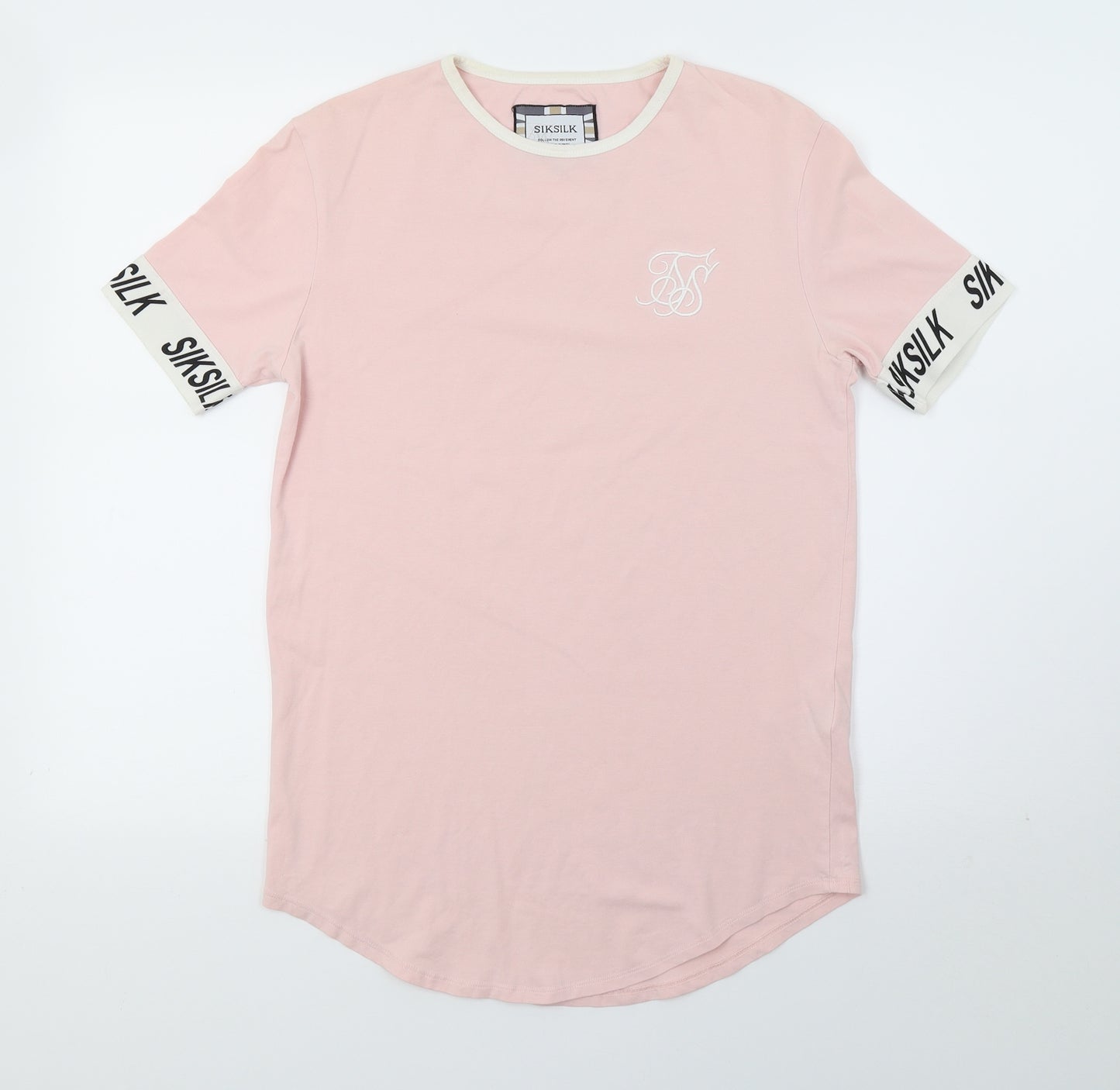 SikSilk Womens Pink  Jersey Basic T-Shirt Size XS