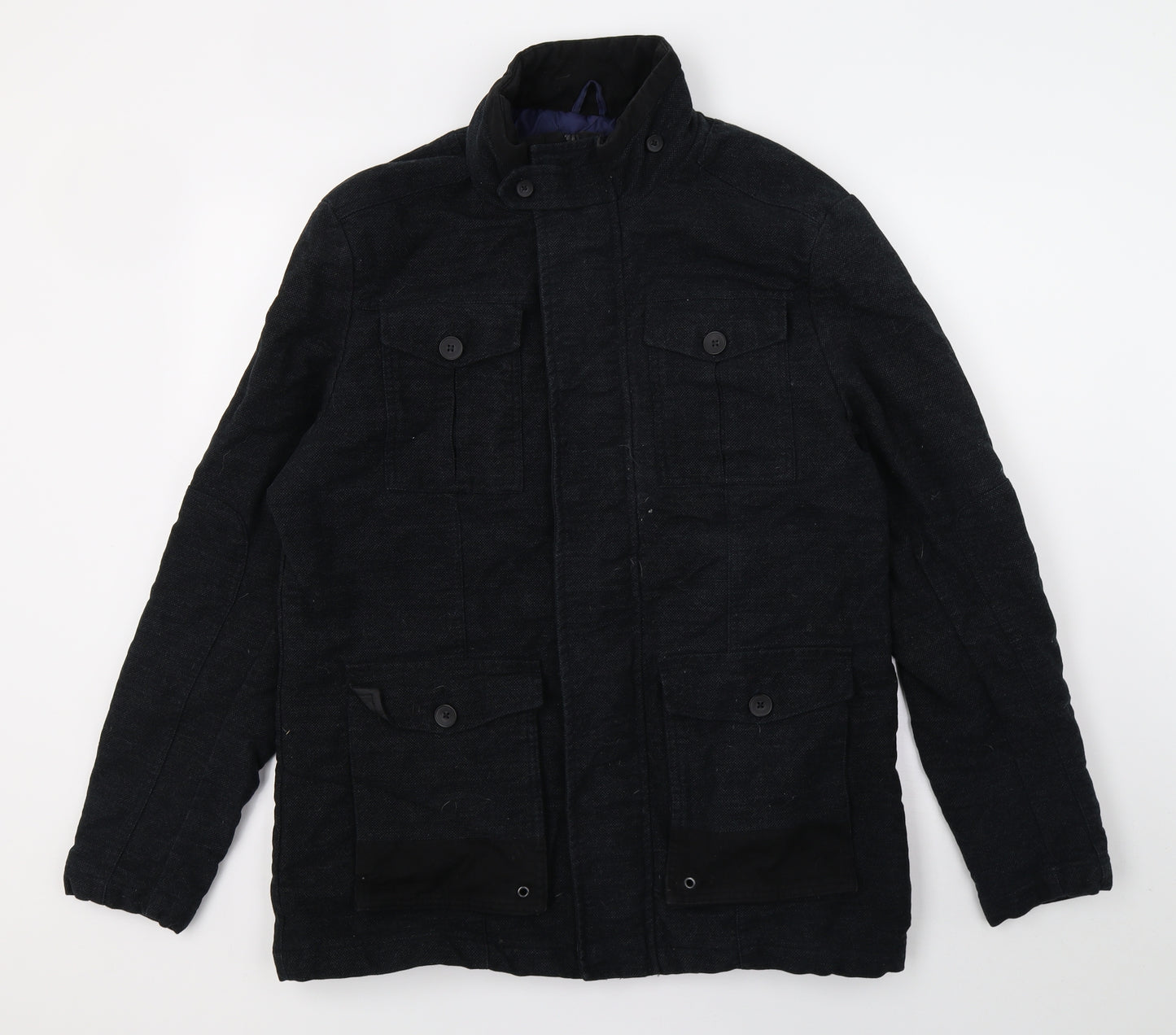 Easy Mens Black   Jacket Coat Size L