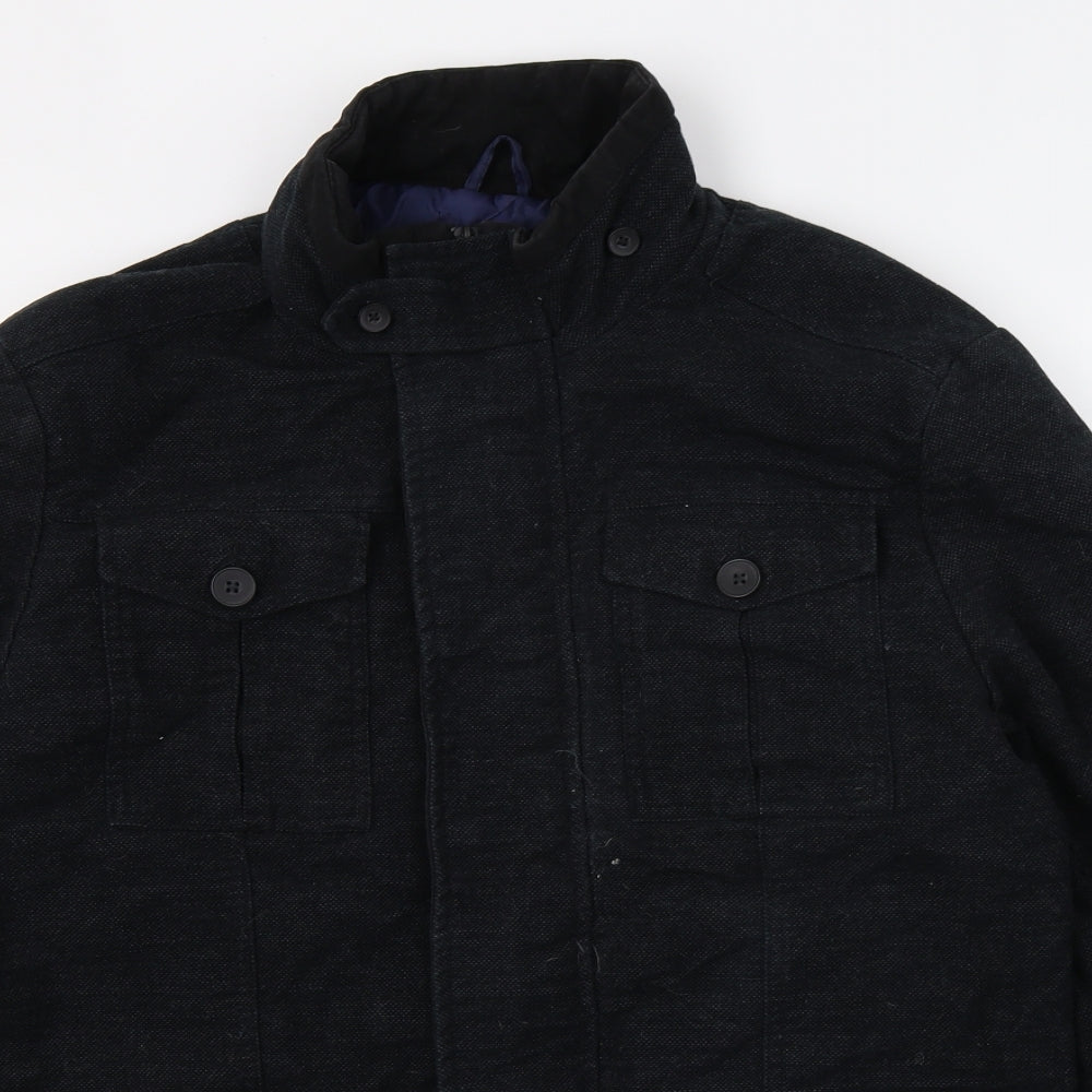 Easy Mens Black   Jacket Coat Size L