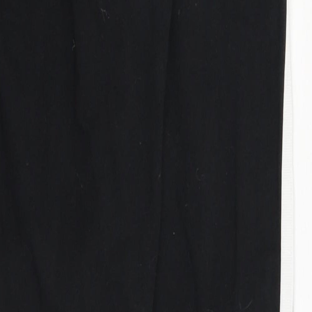 adidas Womens Black Striped  Compression Leggings Size 8 L27 in