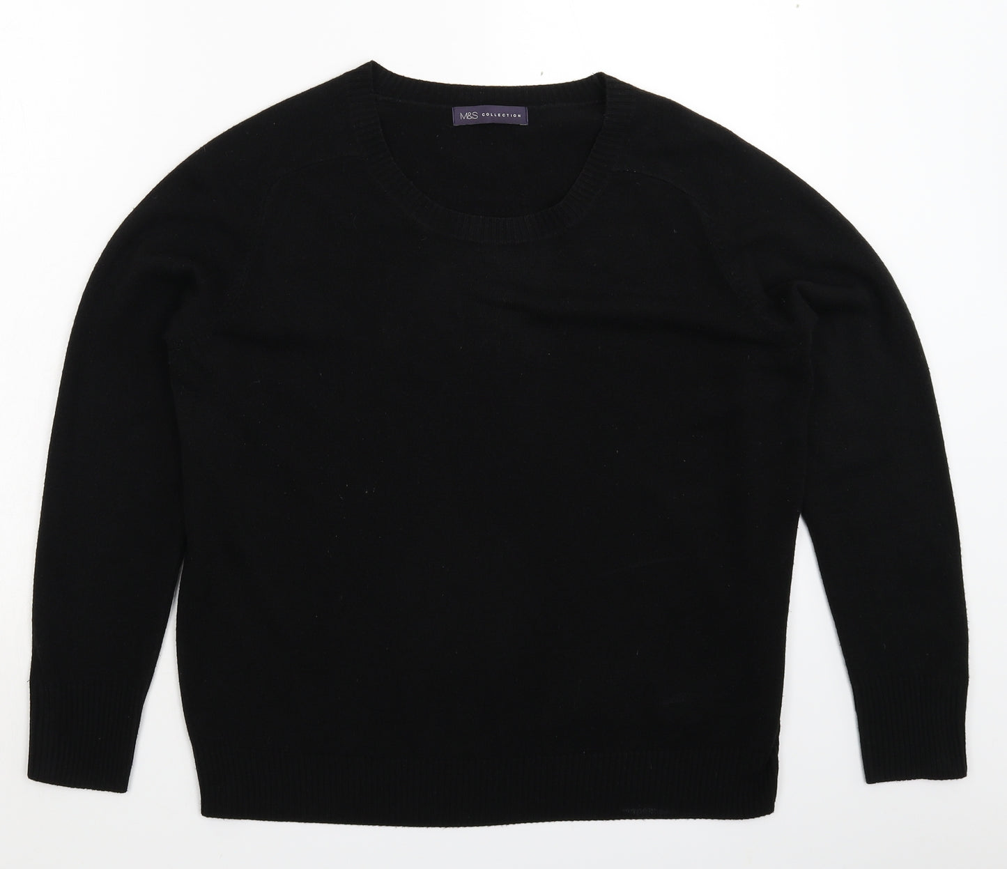 Marks and Spencer Womens Black  Knit Pullover Jumper Size 18