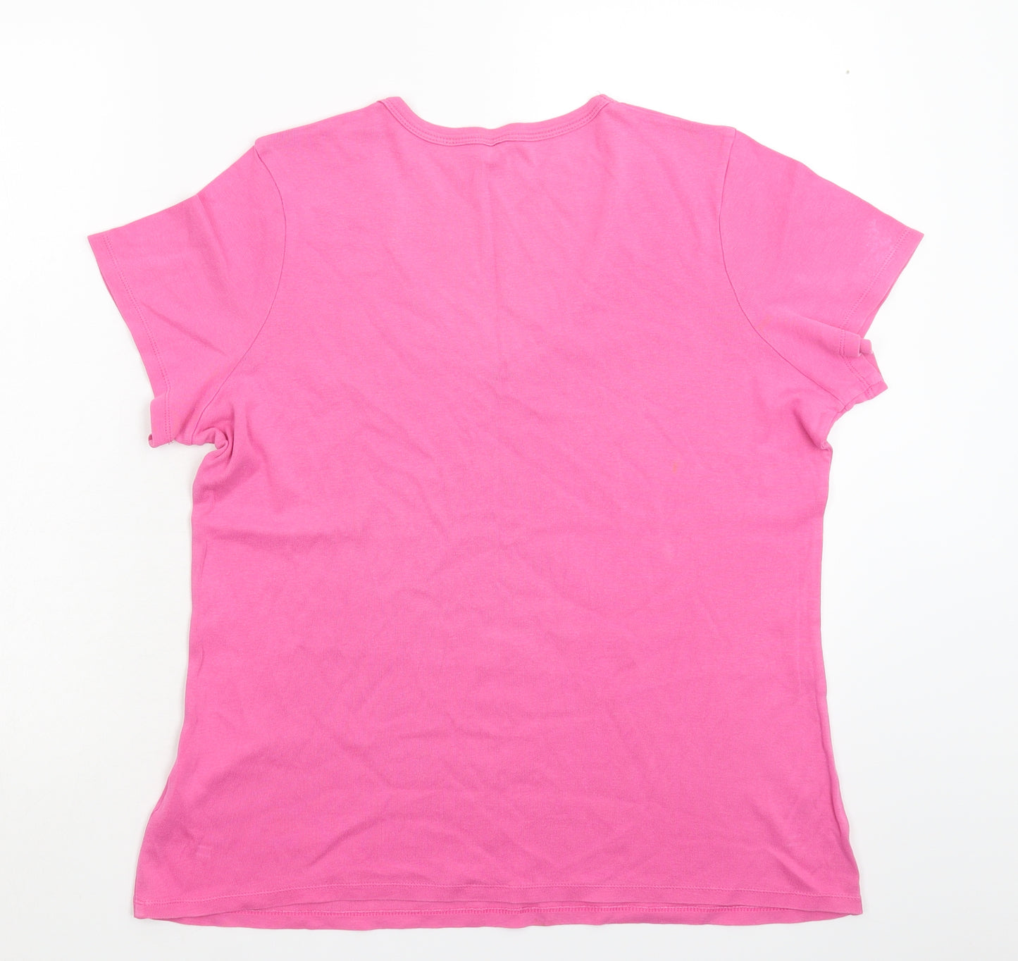 Marks and Spencer Womens Pink   Basic T-Shirt Size 20