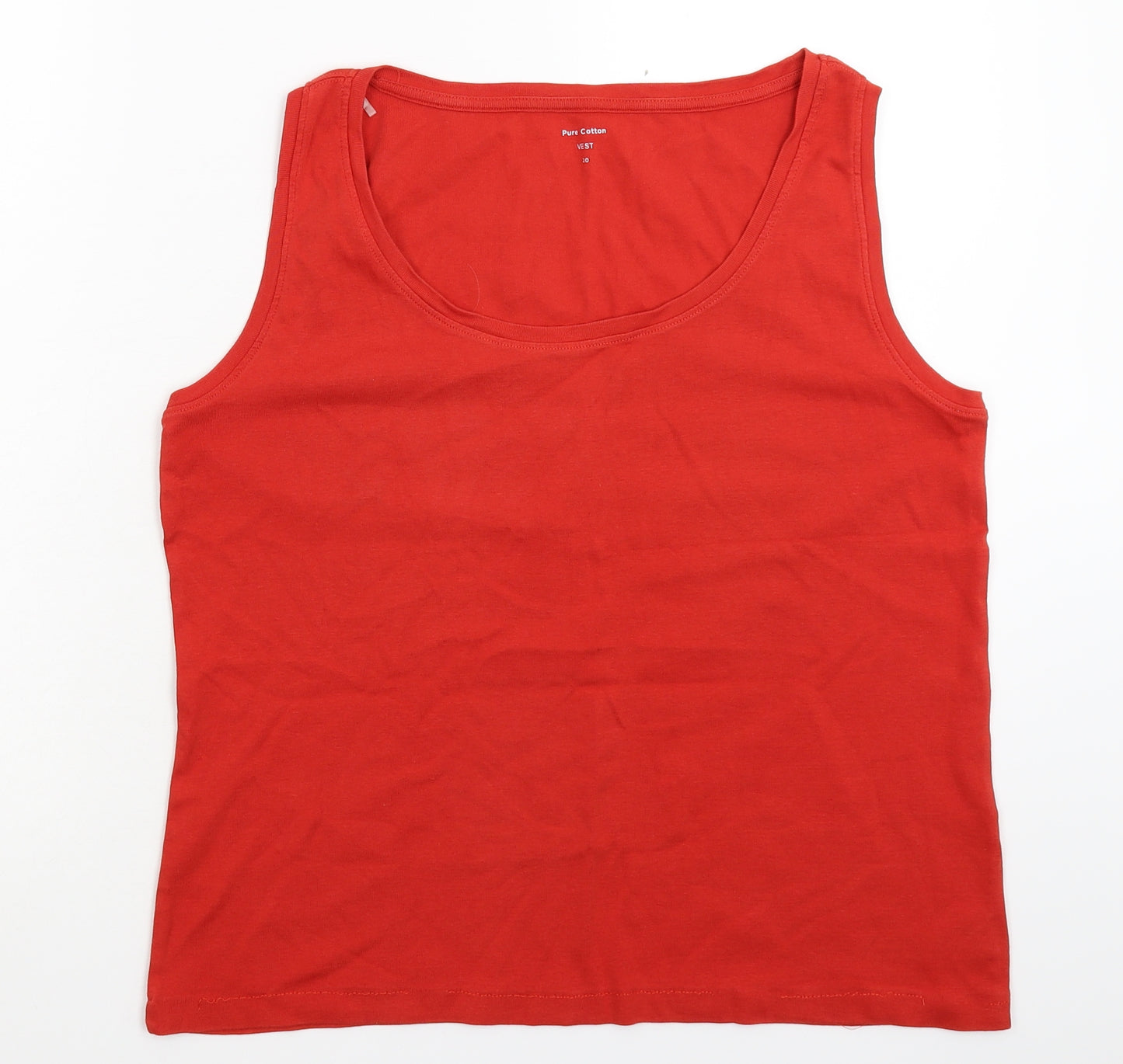 Marks and Spencer Womens Red   Basic Tank Size 20