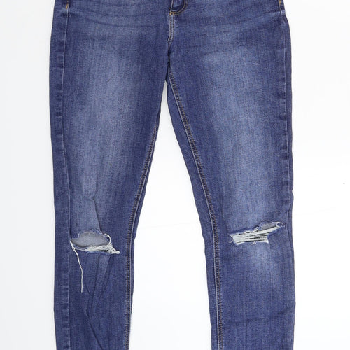 Denim & Co. Womens Blue  Denim Skinny Jeans Size 10 L29 in
