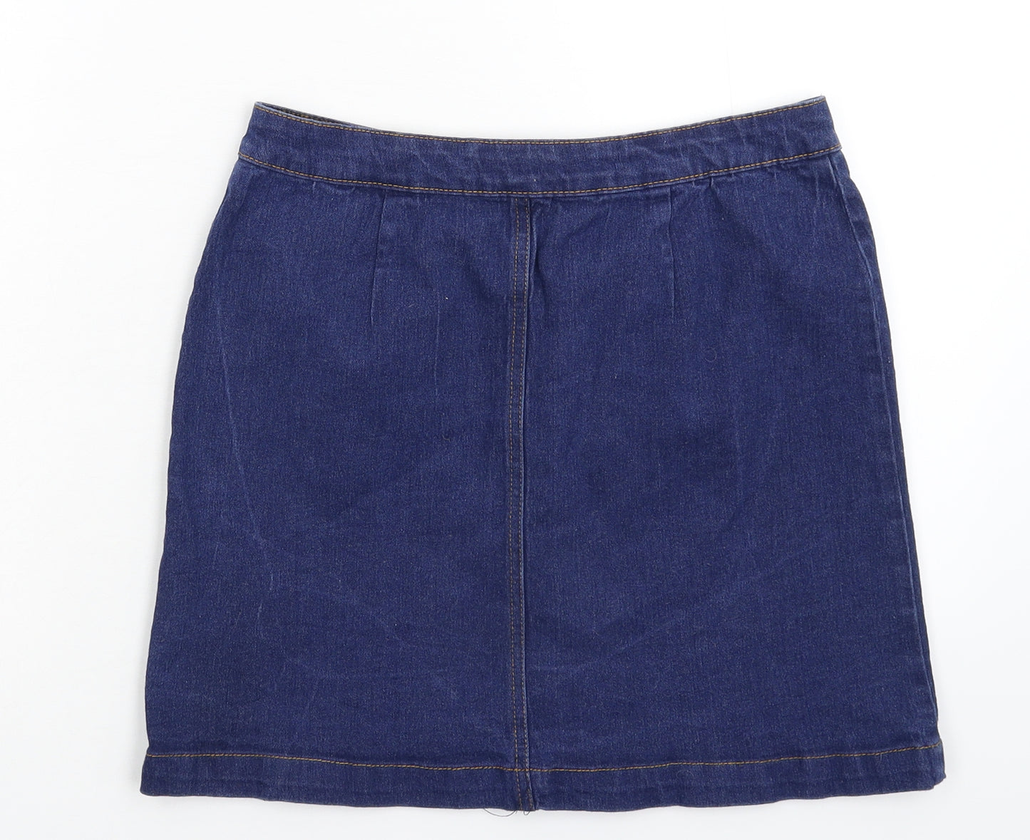 Boohoo Womens Blue  Denim A-Line Skirt Size 12