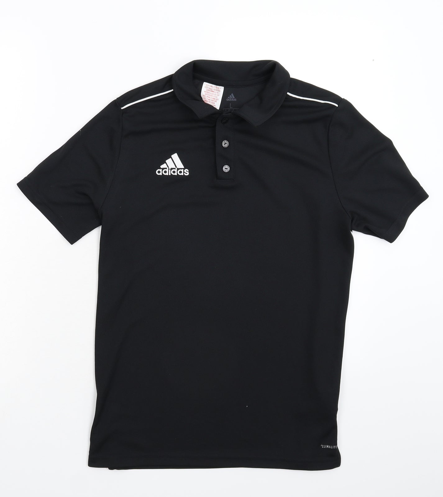 adidas Boys Black   Jersey Polo Size 13-14 Years