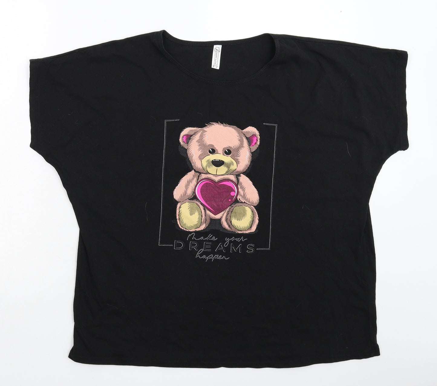 Savari Womens Black   Basic T-Shirt Size 22