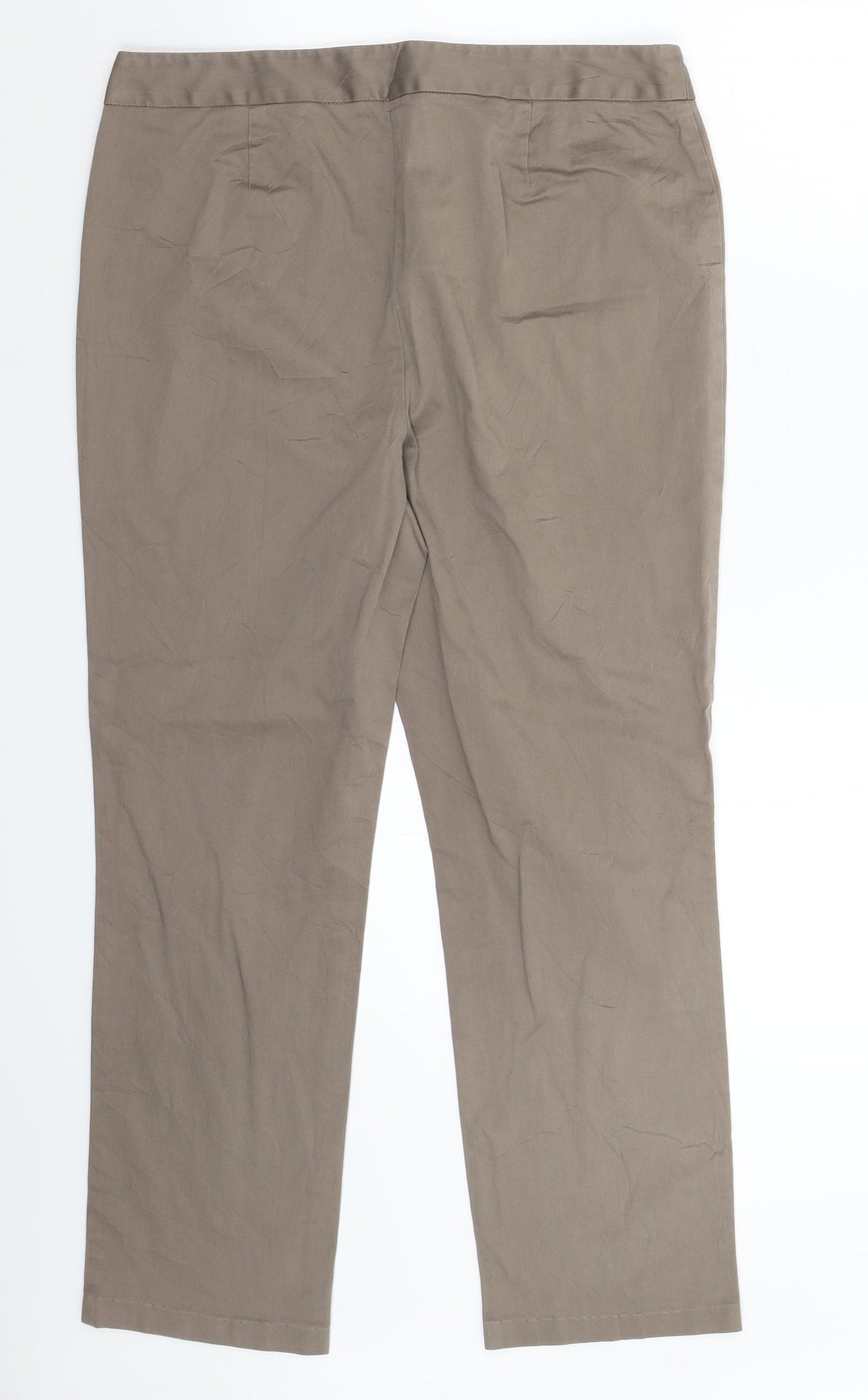 Marks and Spencer Womens Grey   Chino Trousers Size 14 L27 in