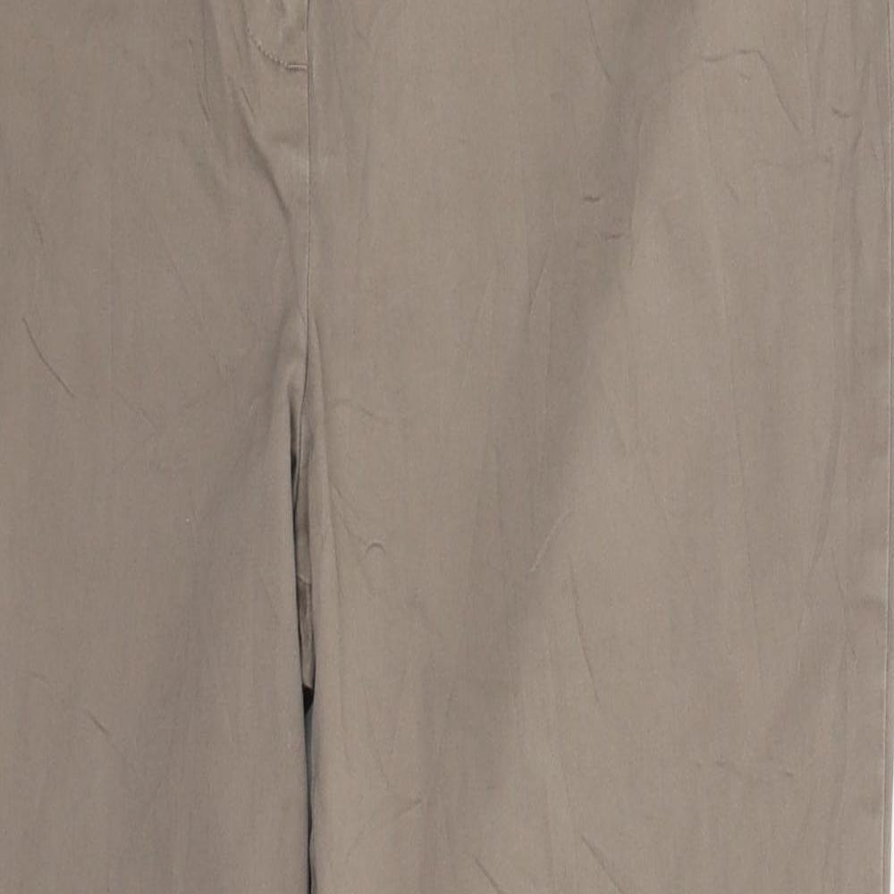 Marks and Spencer Womens Grey   Chino Trousers Size 14 L27 in