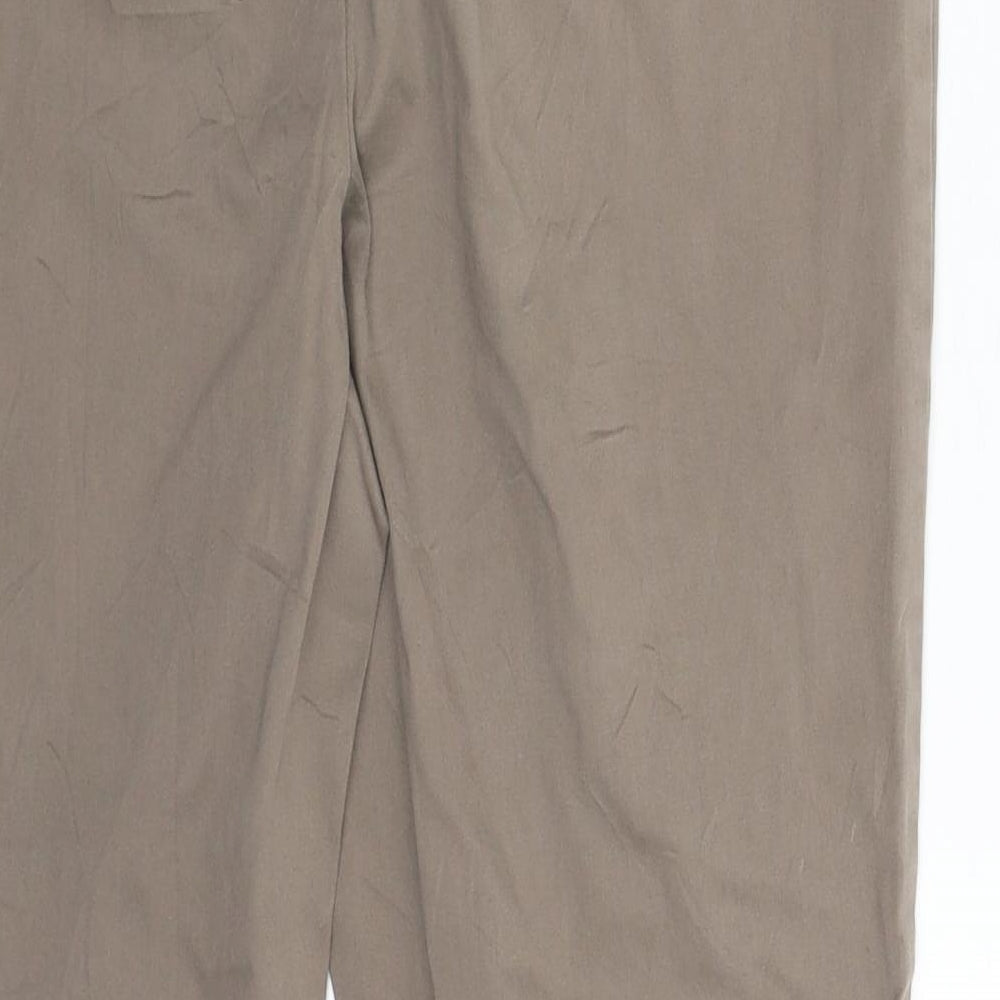 Marks and Spencer Womens Grey   Chino Trousers Size 14 L27 in
