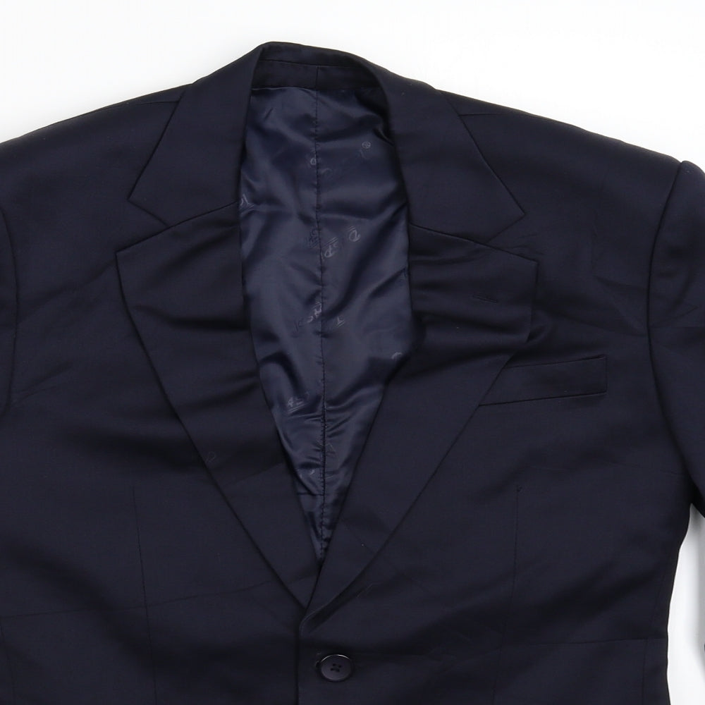 Preworn Mens Blue   Jacket Suit Jacket Size 34