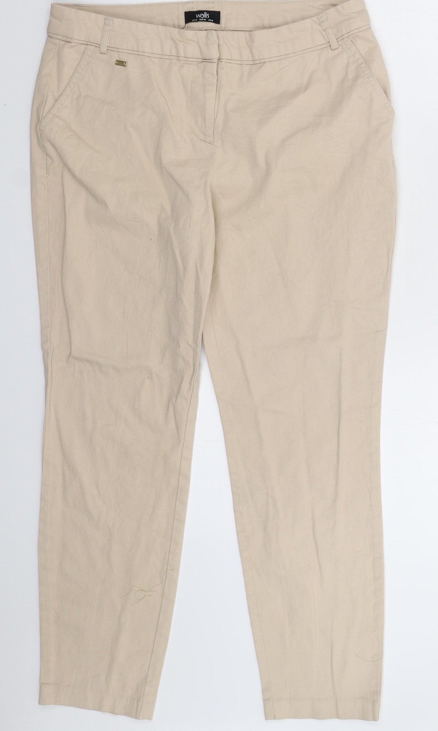 Wallis Womens Beige   Trousers  Size 14 L28 in