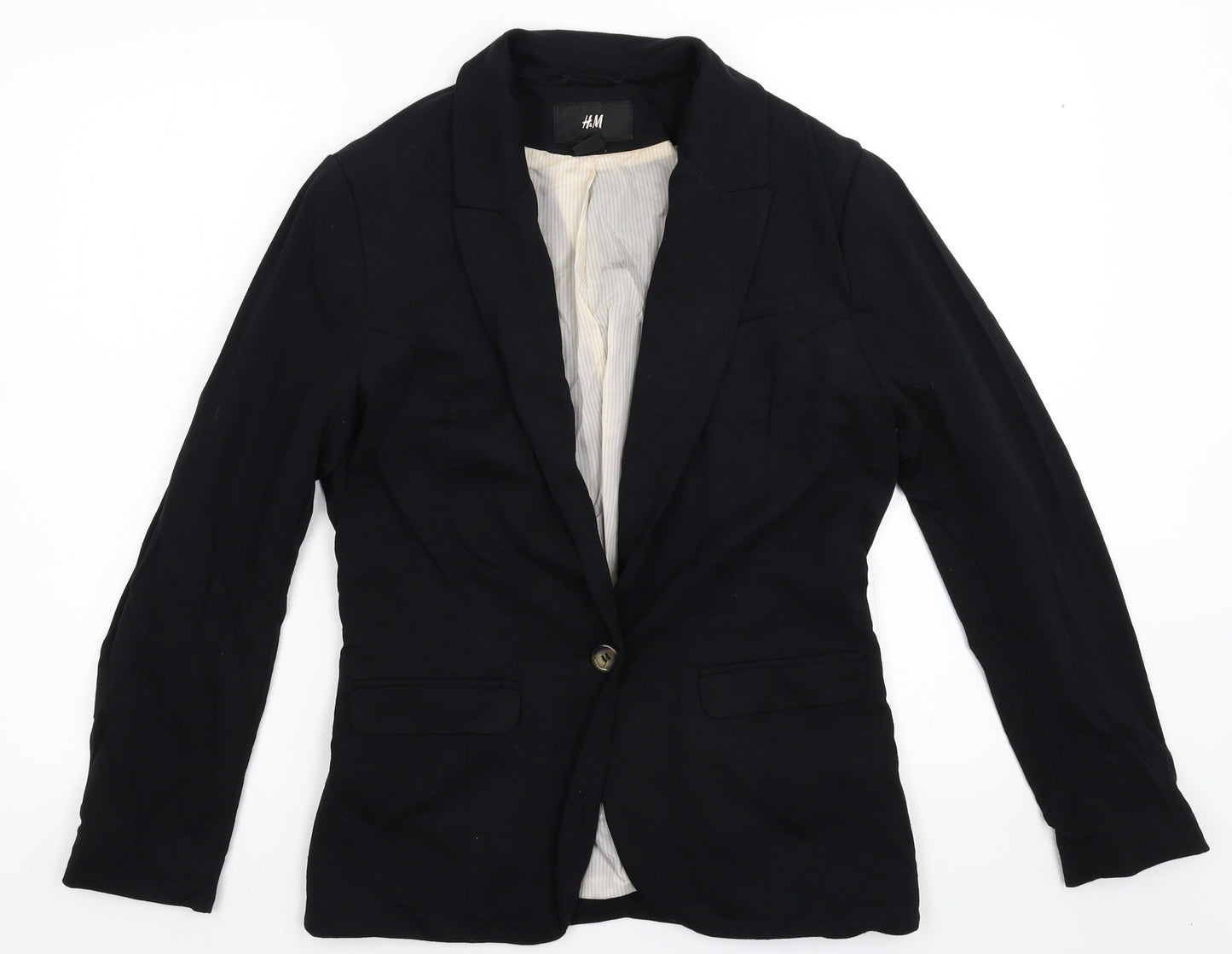 H&M Womens Blue   Jacket Blazer Size 14