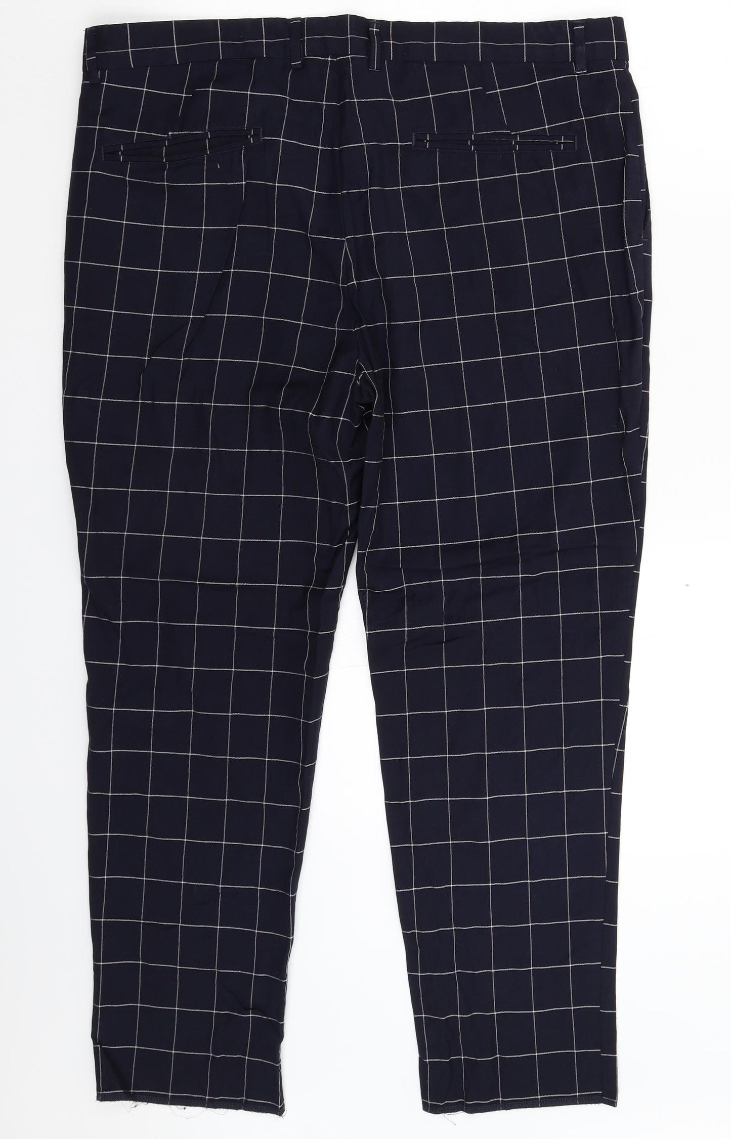 New Look Mens Blue Check  Trousers  Size 38 L28 in