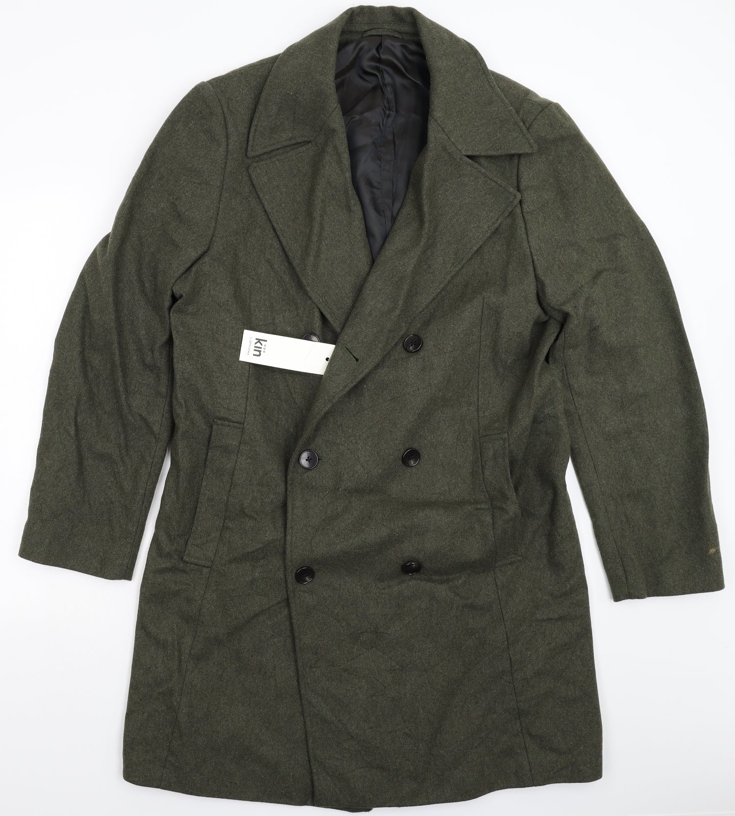 John Lewis Mens Grey   Overcoat Coat Size L