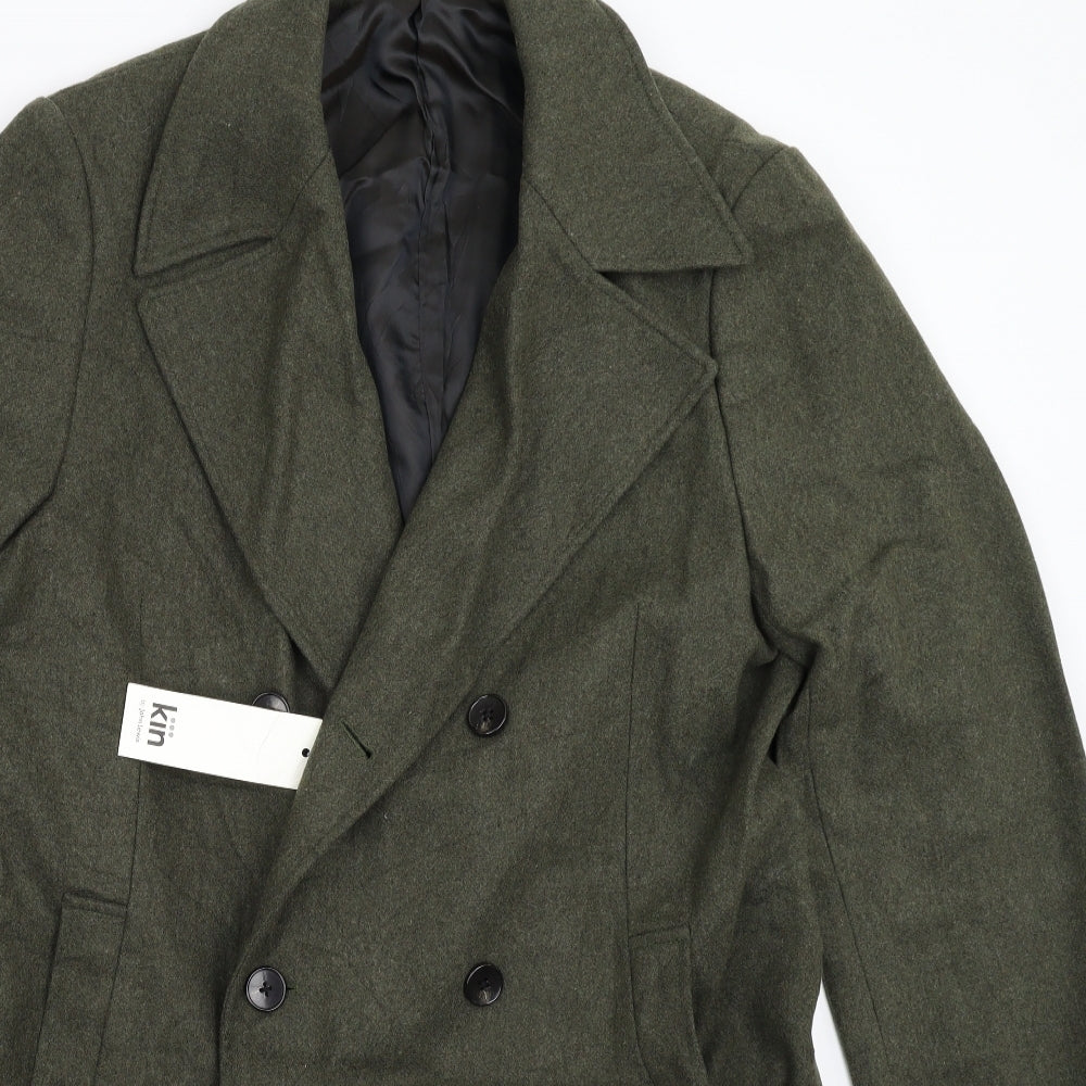 John Lewis Mens Grey   Overcoat Coat Size L