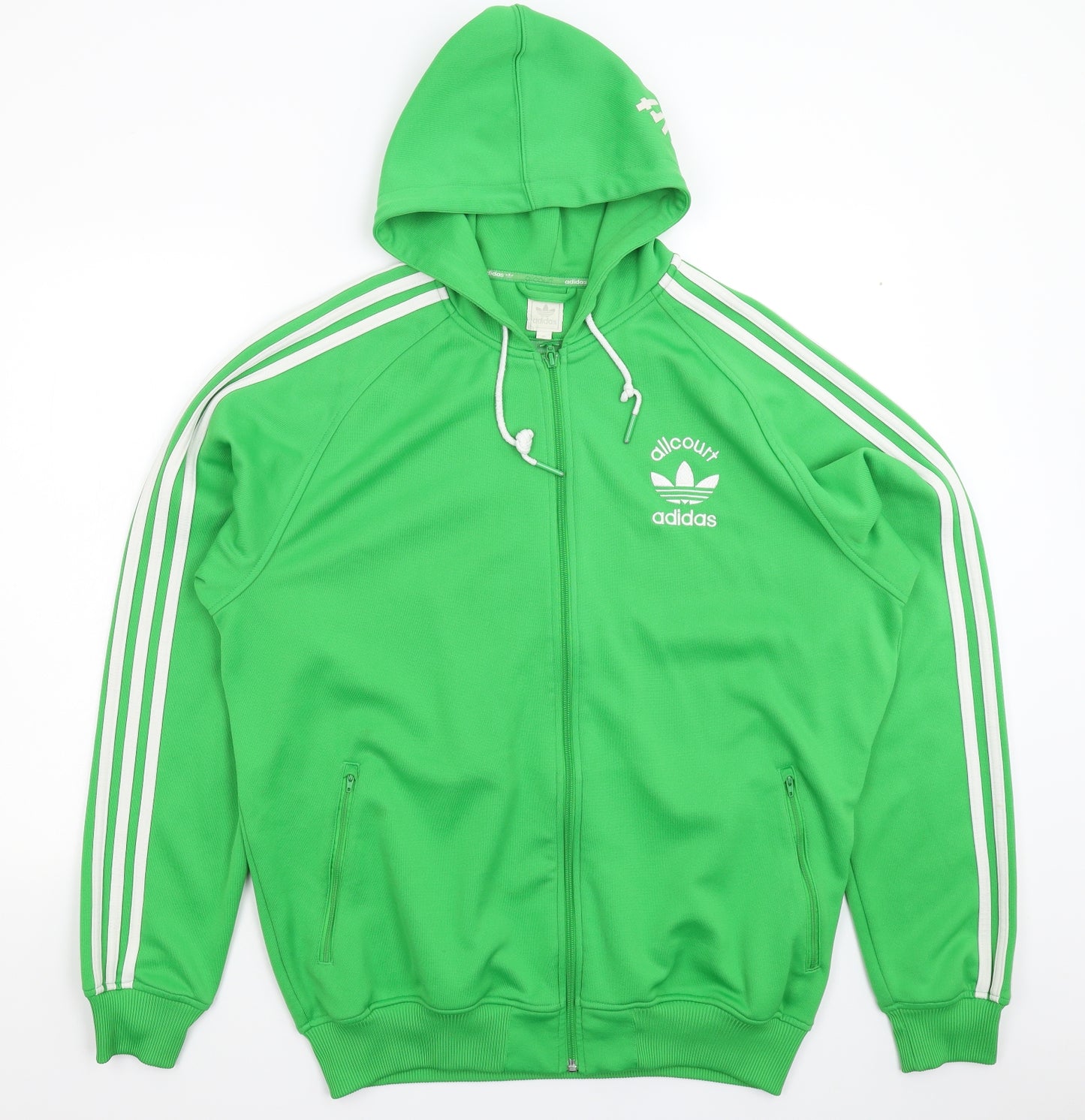 adidas Mens Green   Full Zip Hoodie Size XL