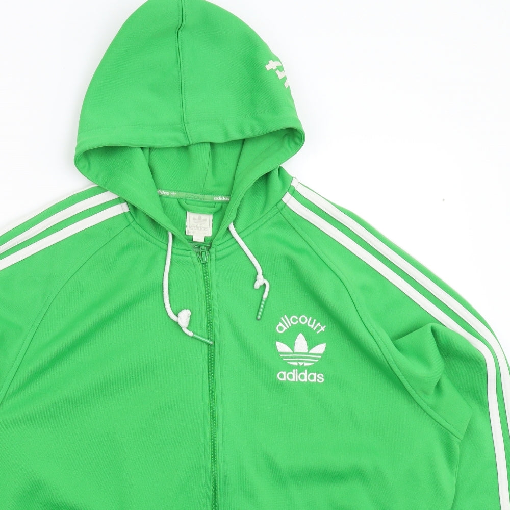 adidas Mens Green   Full Zip Hoodie Size XL