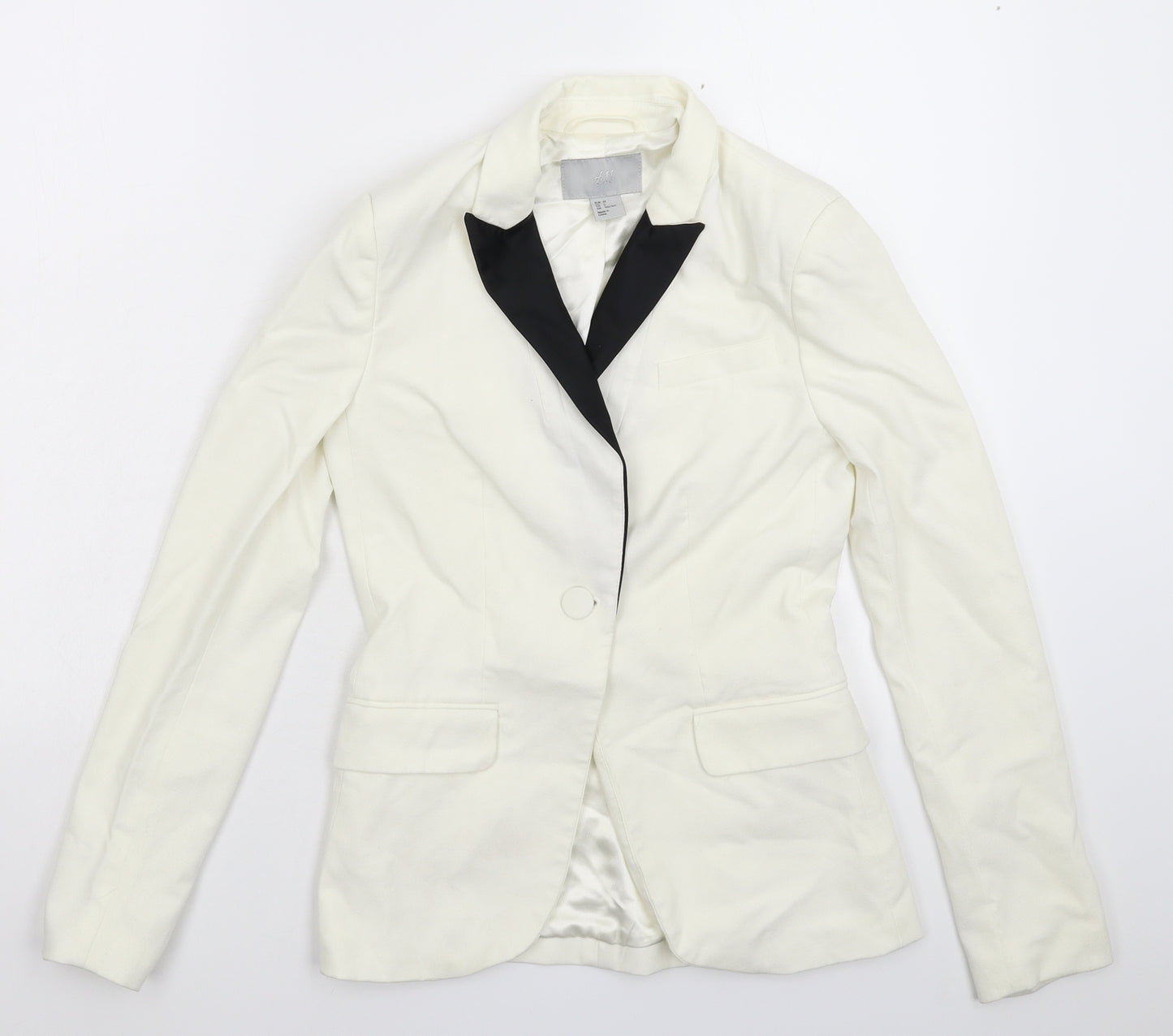 H&M Womens White   Jacket Suit Jacket Size 6