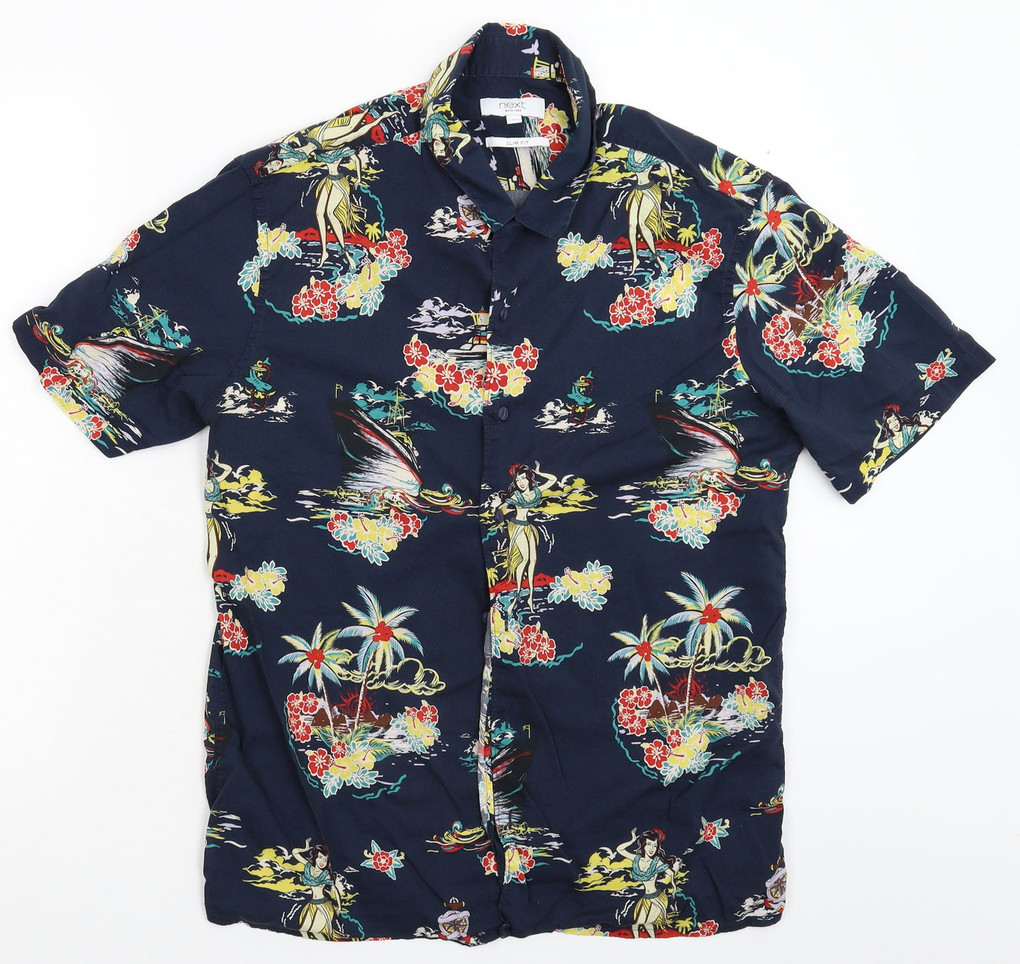 NEXT Mens Blue    Button-Up Size M