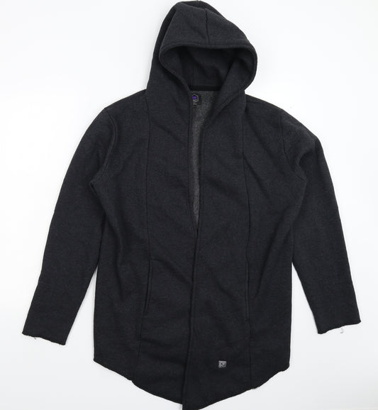 Front view of Barcelona Designs men’s black jacket coatigan, size XS