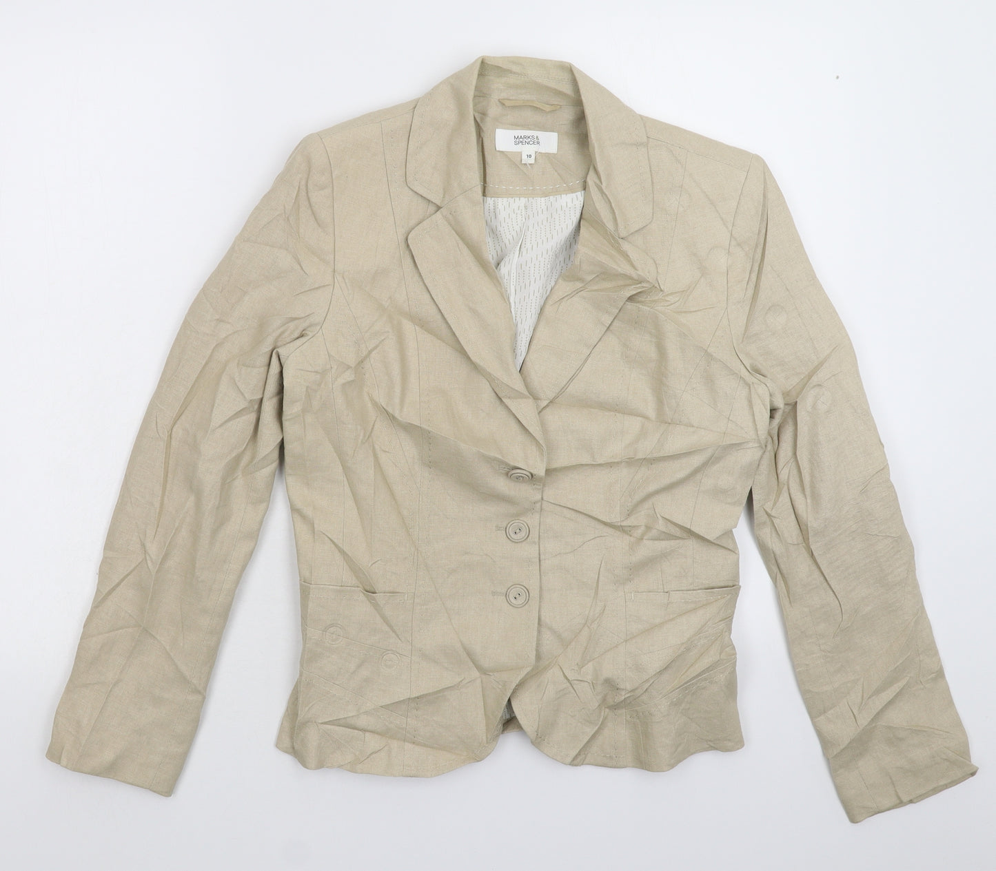 Marks and Spencer Womens Grey   Jacket Blazer Size 10