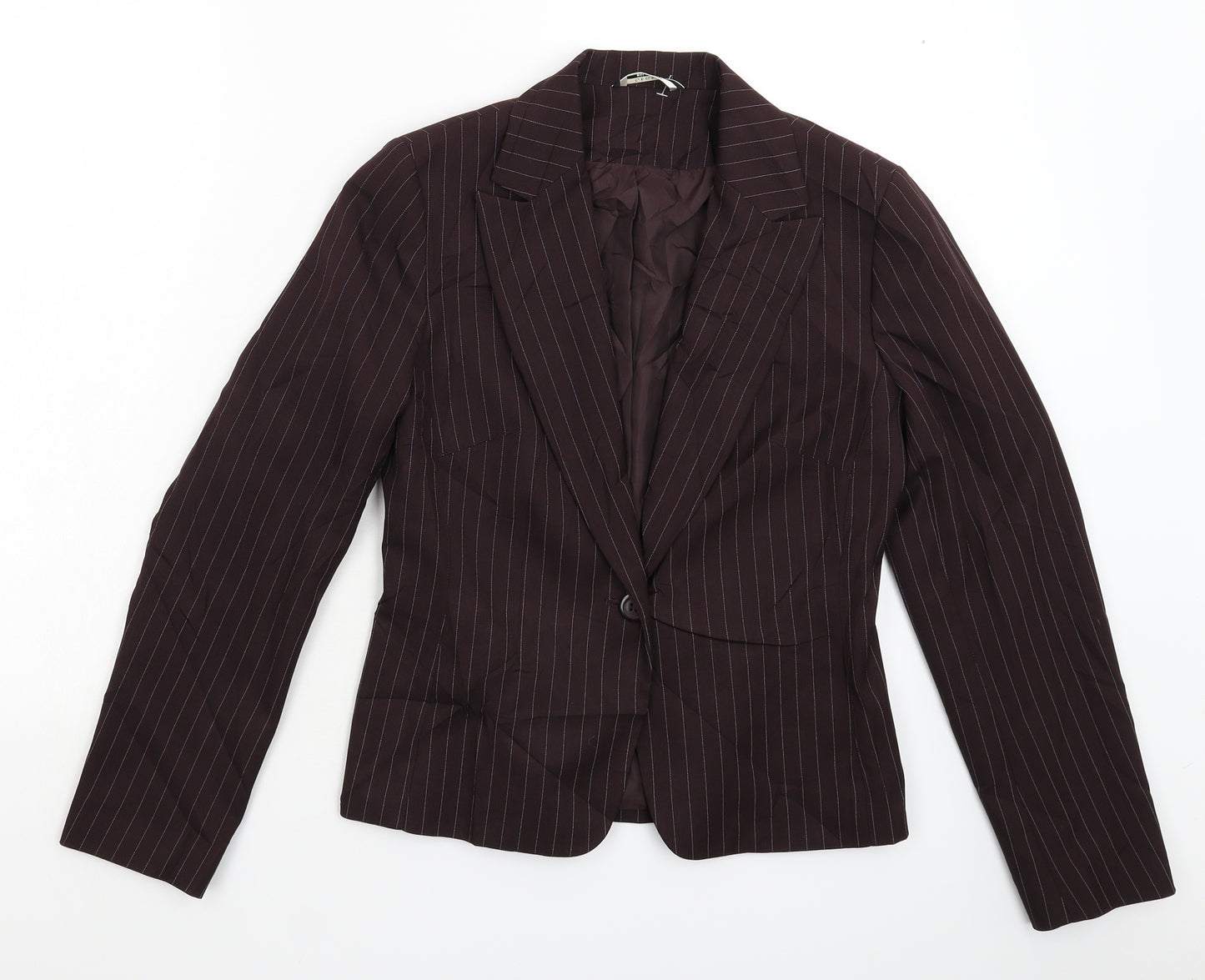 George Womens Grey Striped  Jacket Suit Jacket Size 10