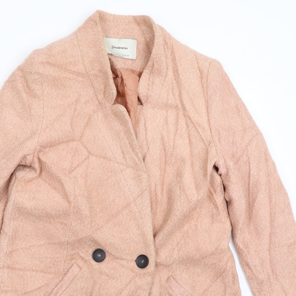 Stradivarius Womens Beige   Pea Coat Coat Size S