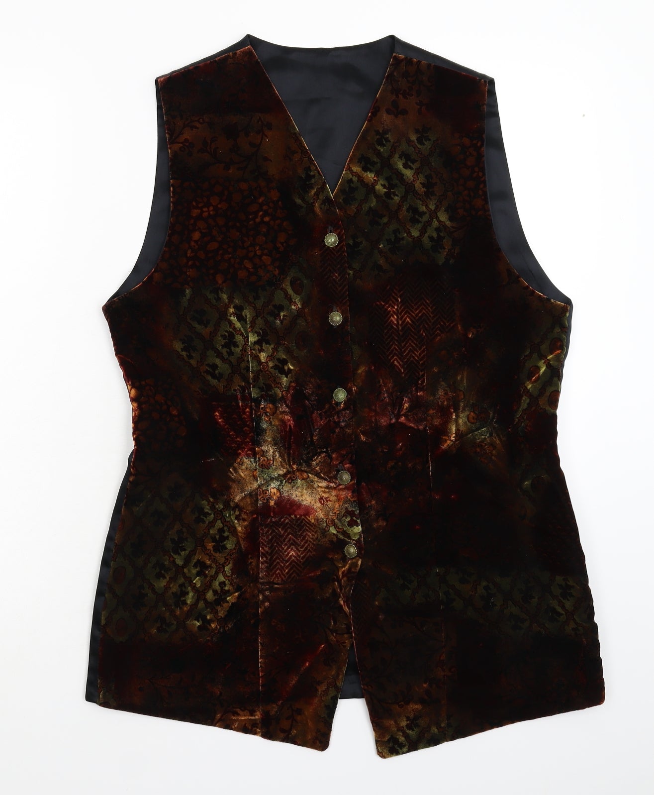 St Michael Womens Multicoloured Floral  Jacket Waistcoat Size 14