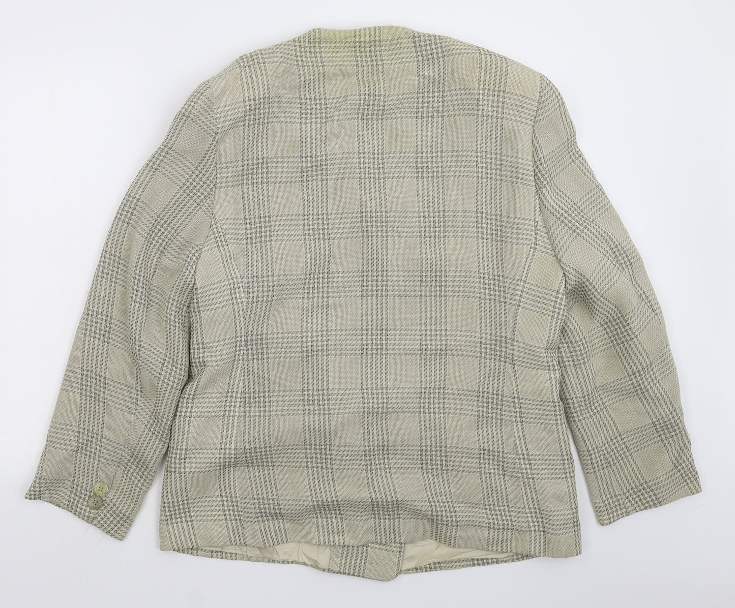 St Michael Womens Beige Check  Jacket Suit Jacket Size 14