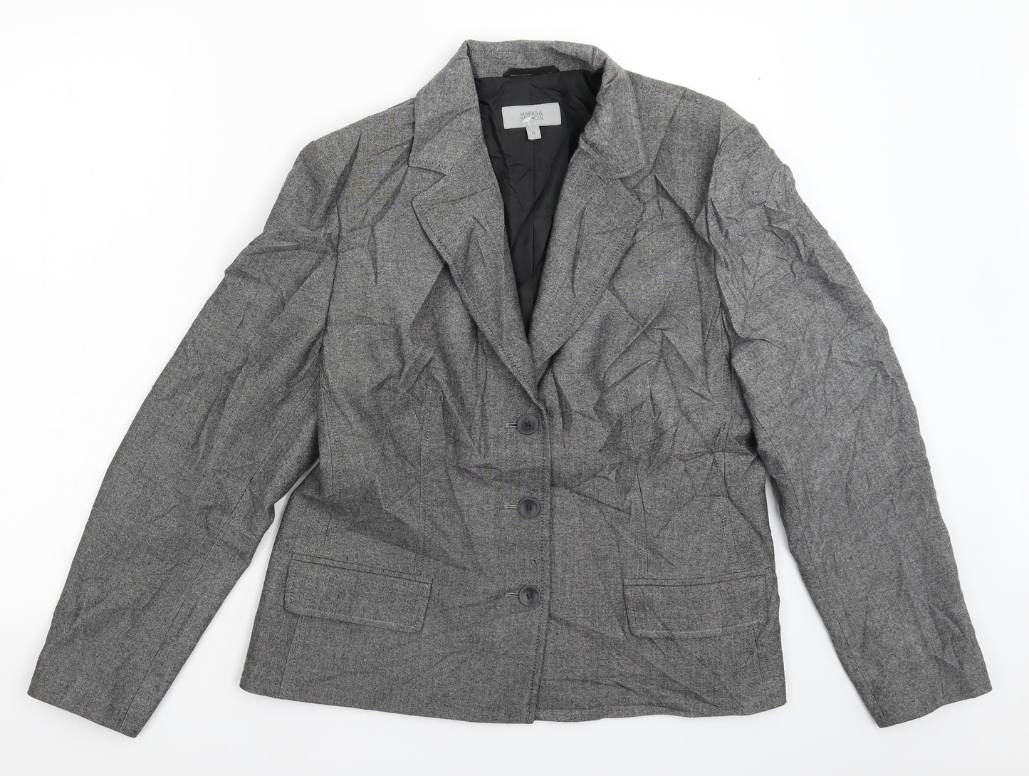Marks and Spencer Womens Grey   Jacket Suit Jacket Size 16