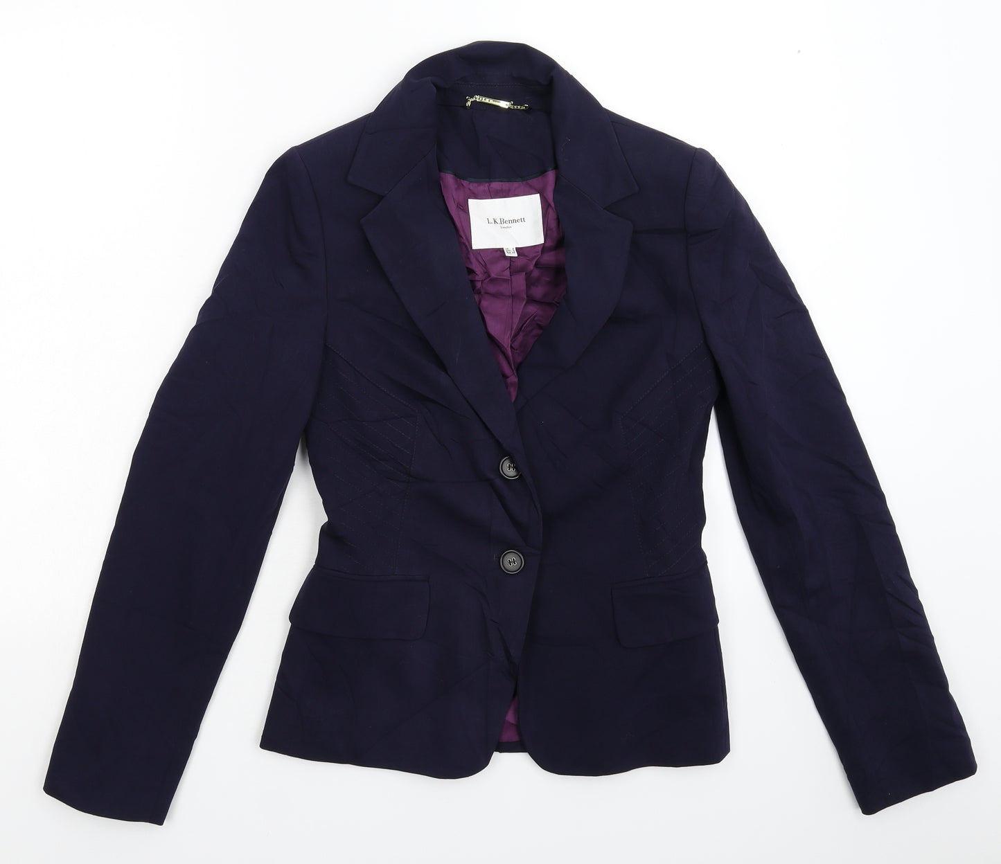 L.K. Bennett Womens Blue   Jacket Suit Jacket Size 8