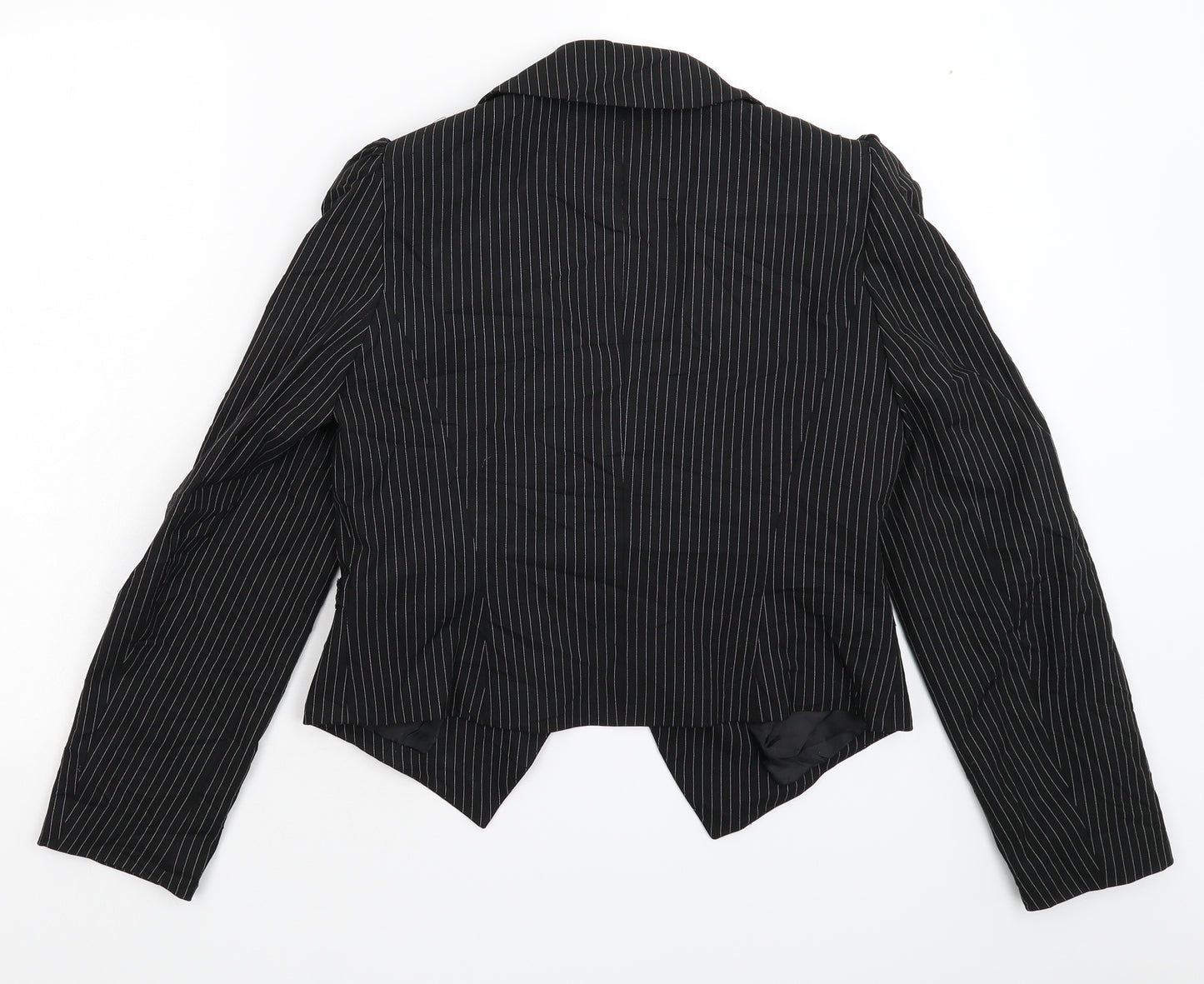 Select Womens Black Striped  Jacket Blazer Size 14