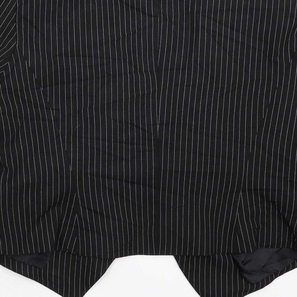 Select Womens Black Striped  Jacket Blazer Size 14