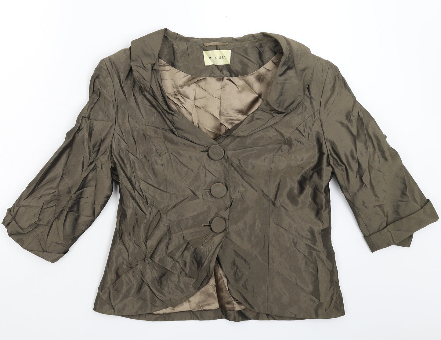 Minuet Womens Silver   Jacket Blazer Size 14