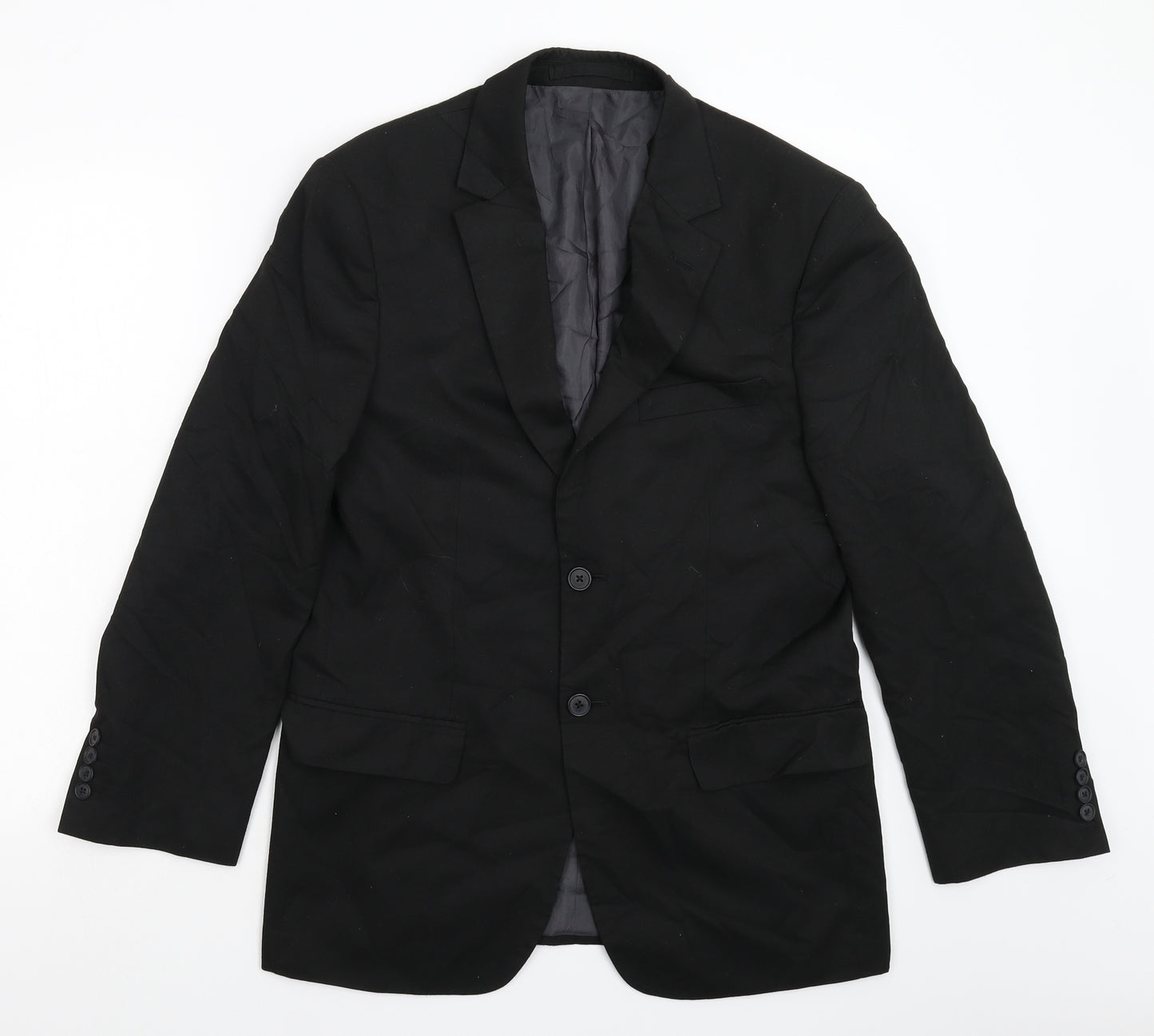 Marks and Spencer Mens Black   Jacket Suit Jacket Size 38