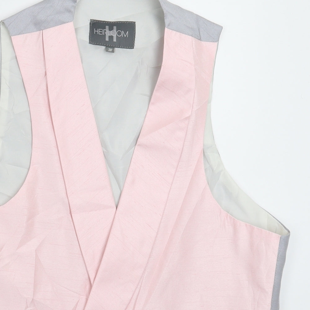 Heirloom Collectibles Mens Pink   Jacket Suit Waistcoat Size 38